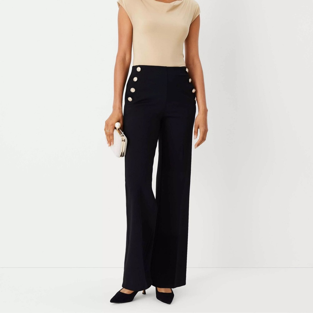 Ann Taylor sailor straight pant in knit 14 Curvy